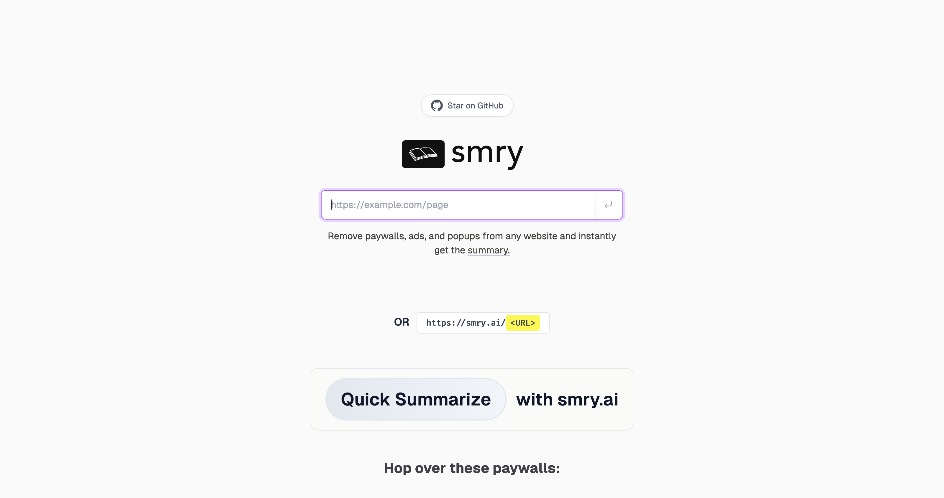 Smry | AI Summarizer and Free Paywall Remover