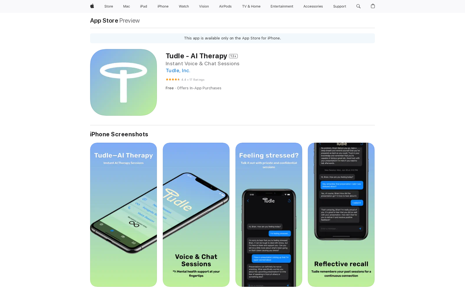 ‎Tudle - AI Therapy