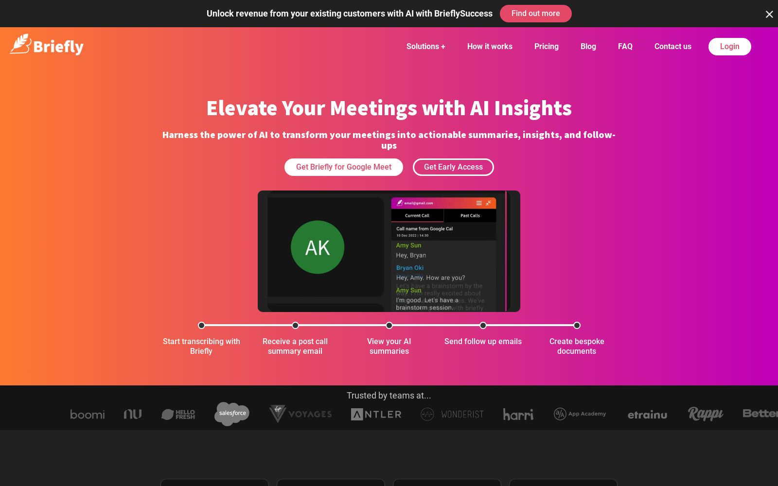 BrieflyAI - AI meeting summaries, insights, and follow ups