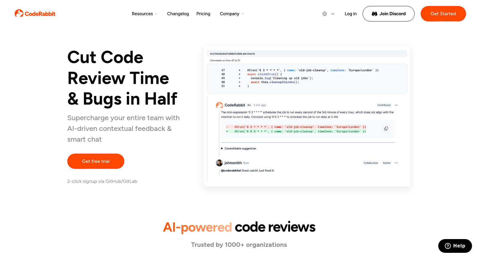 AI Code Reviews | CodeRabbit | Try for Free
