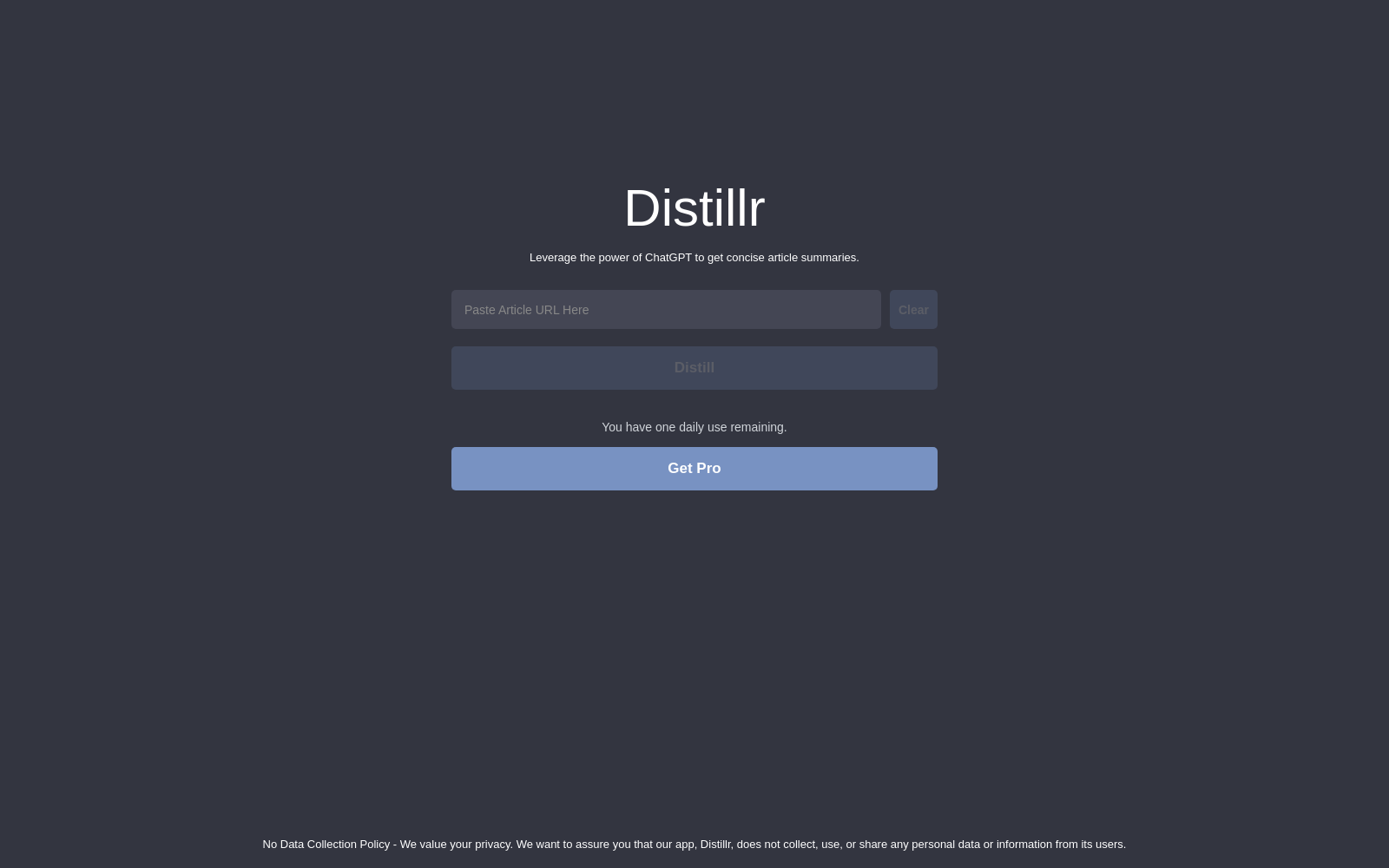 Distillr