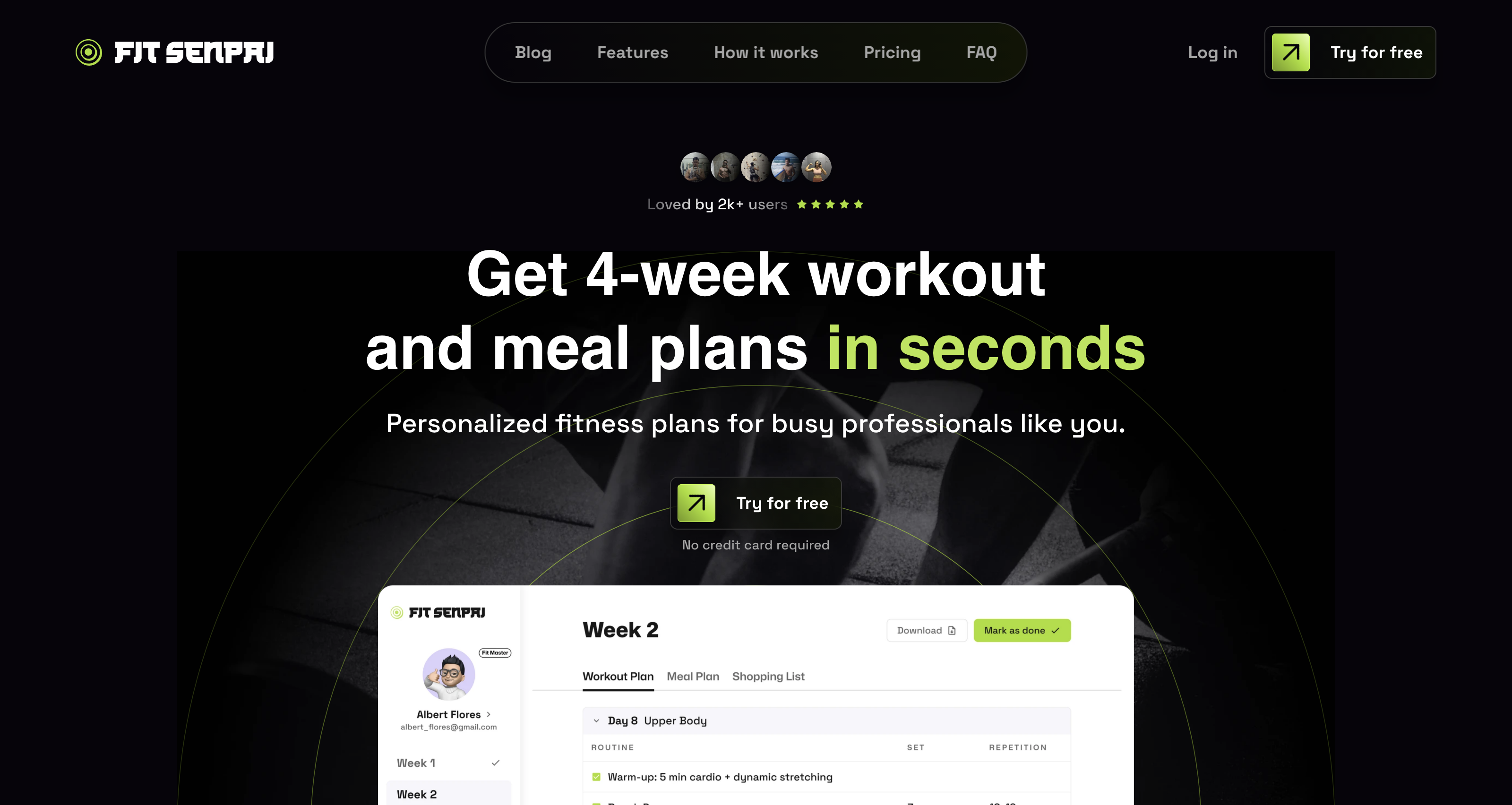 Fit Senpai | 4-Week Workout and Meal Plans