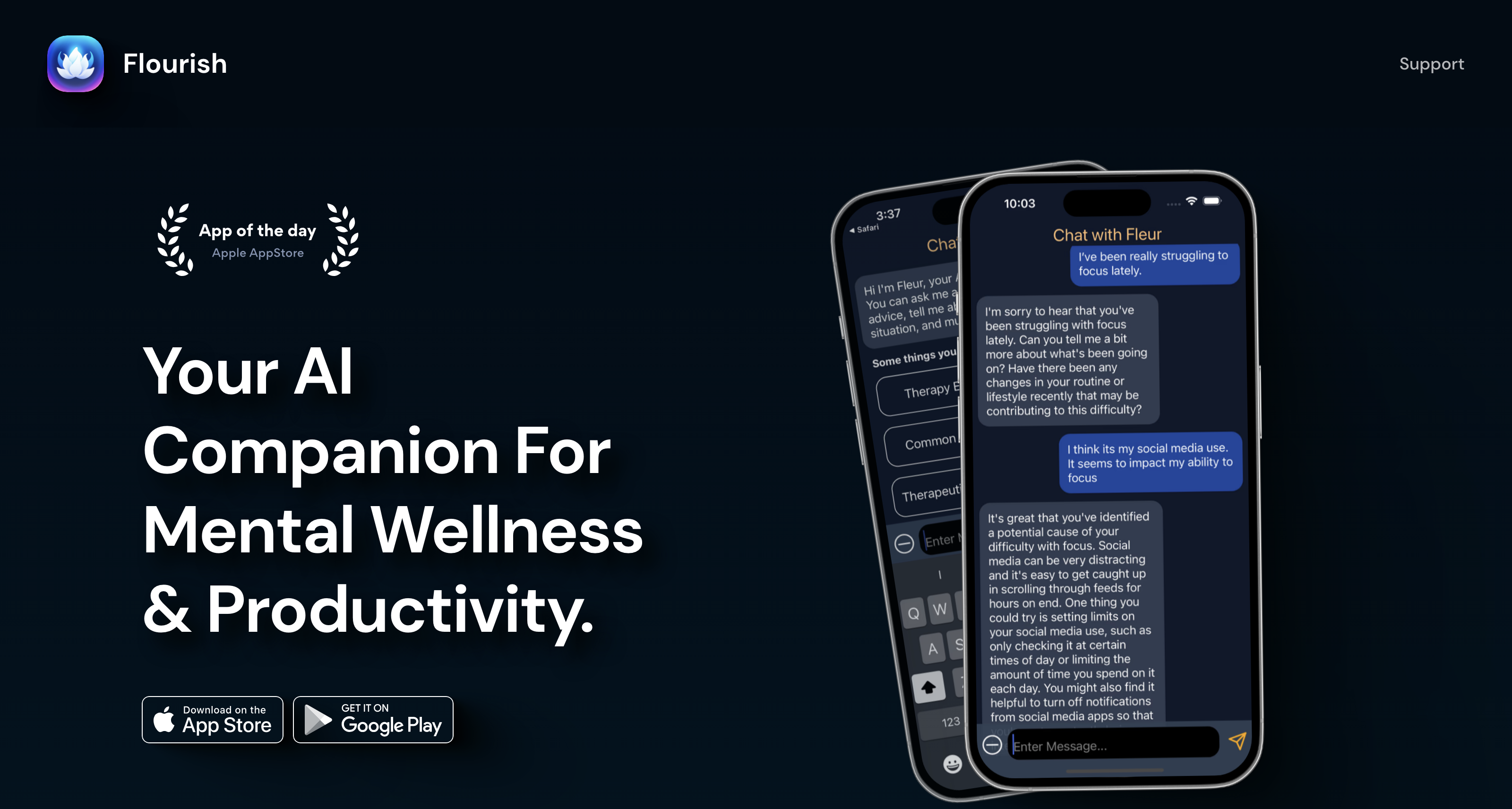 Flourish - AI Companion for Better Mental Wellness