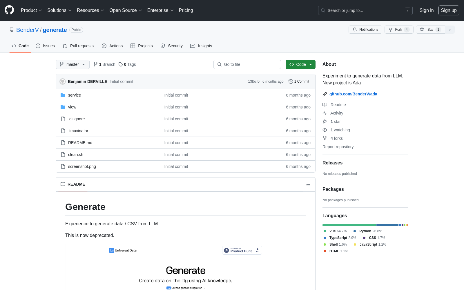 GitHub - BenderV/generate