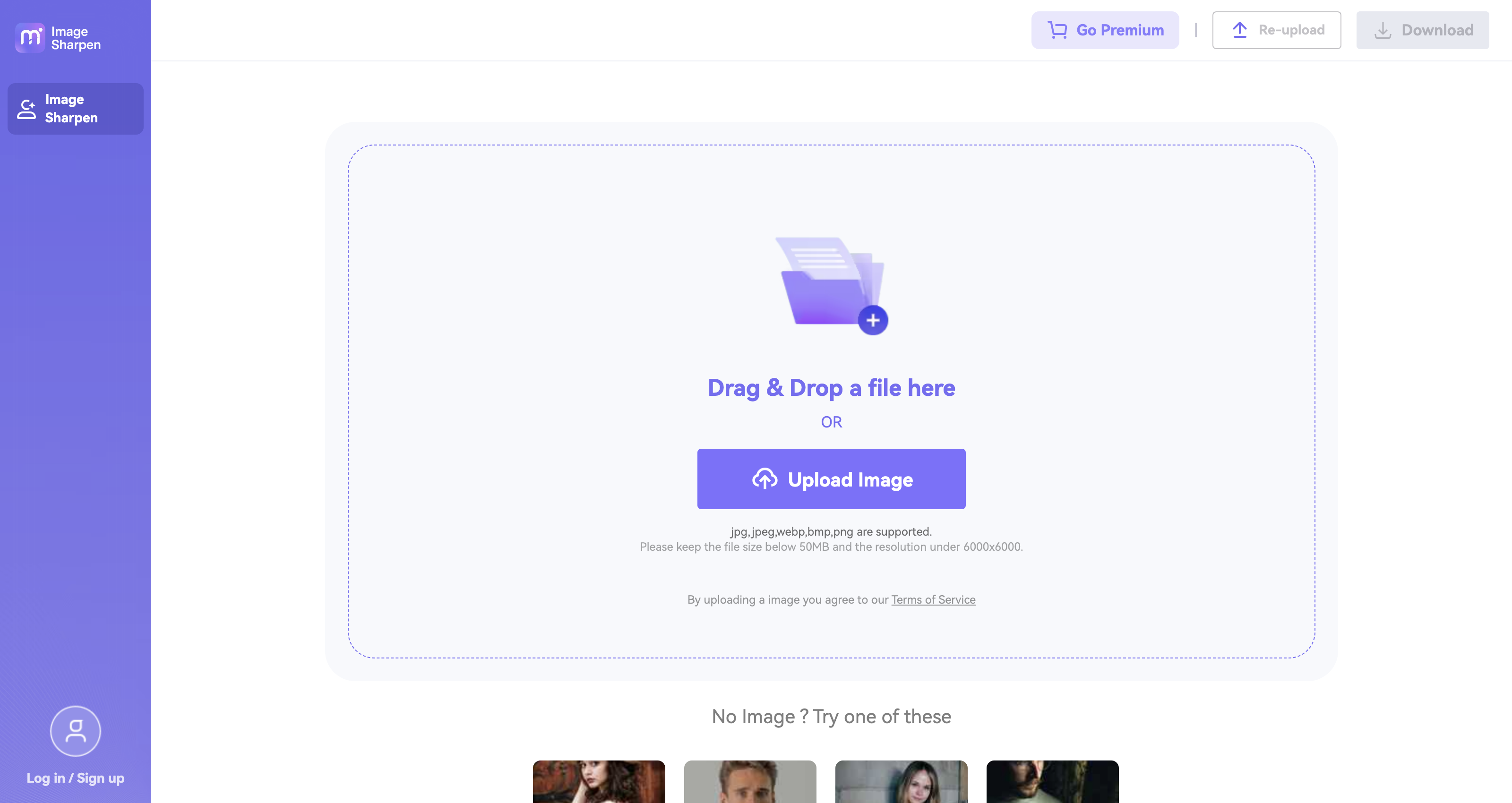 Media.io AI Image Sharpen App
