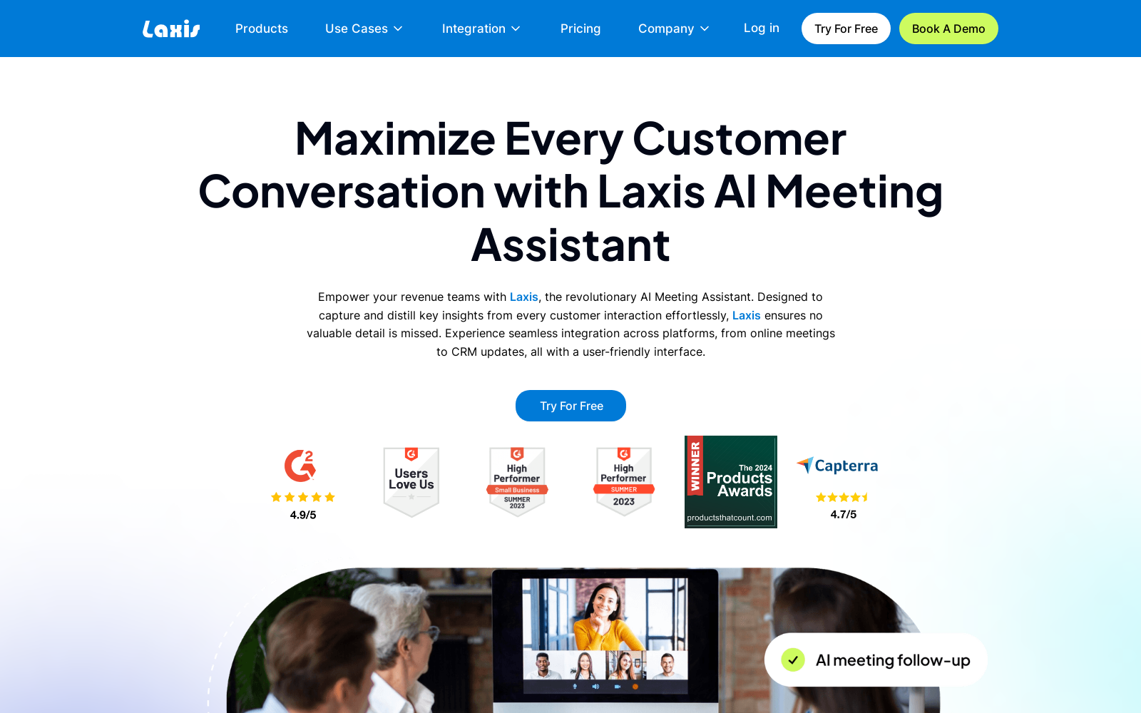 Laxis | AI Meeting Assistant for Revenue Teams