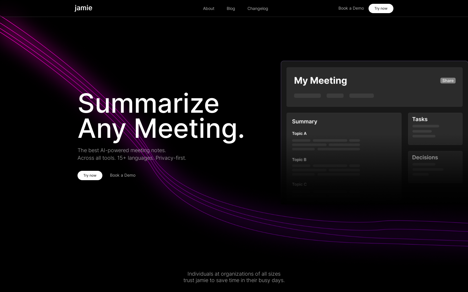 jamie - AI Notetaker for Meeting Notes & Automated Action Items