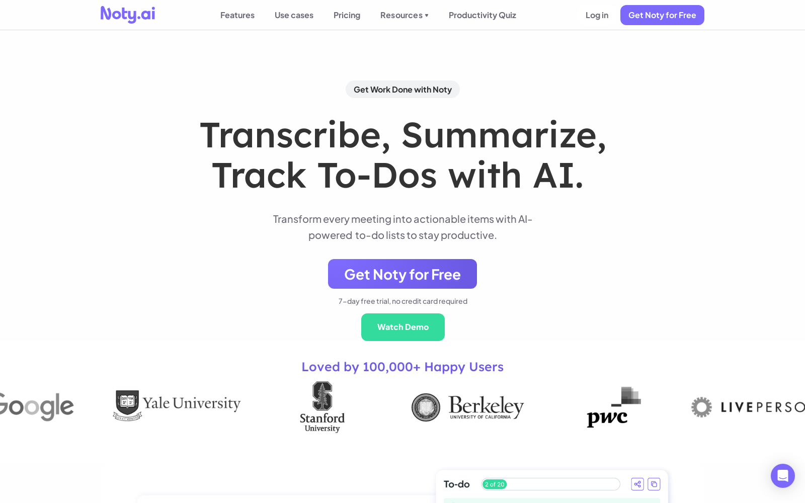 Noty.ai - Workplace AI Assistant getting work done