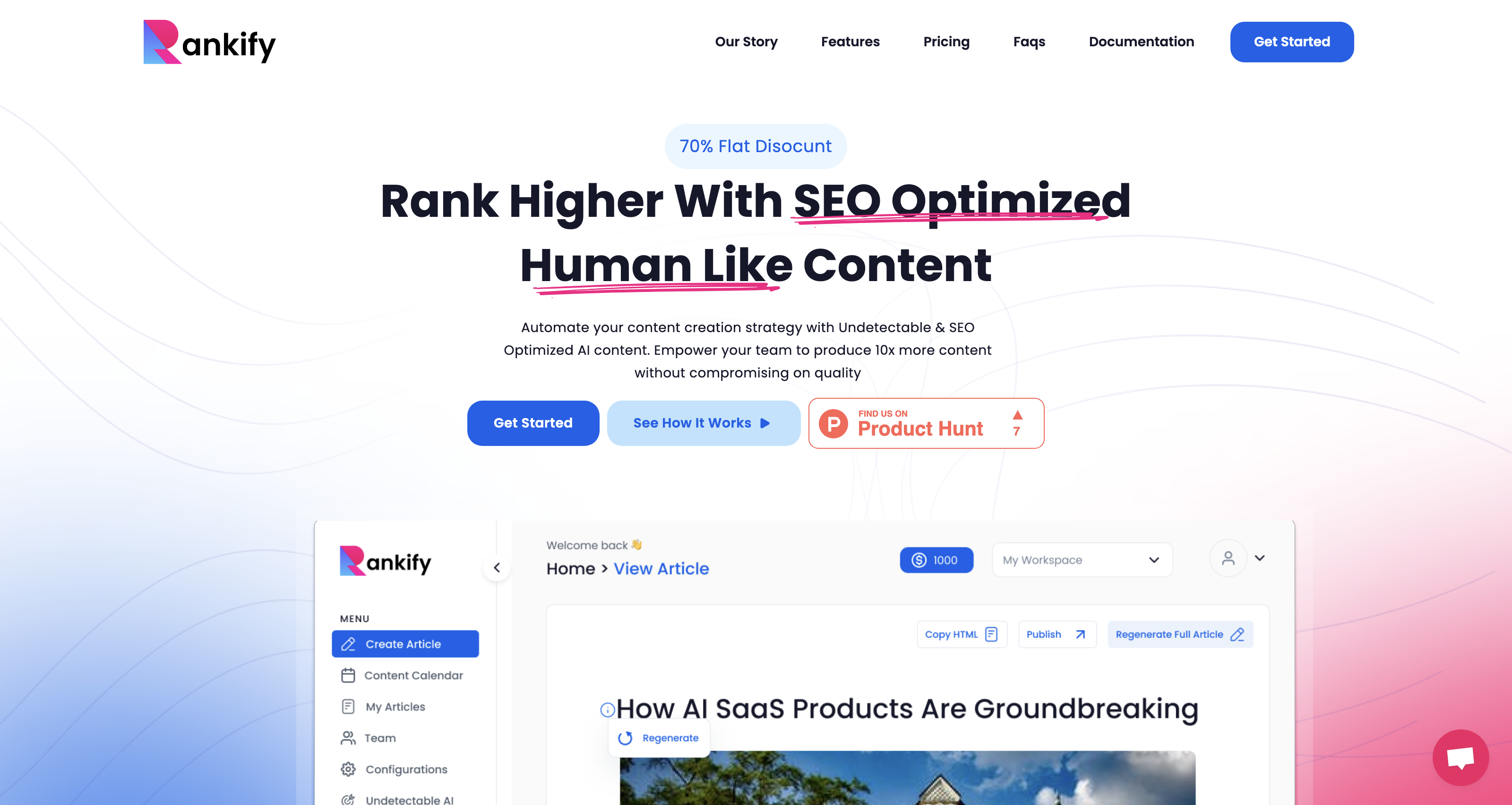 Rankify AI - Rank Higher With SEO Optimized, Human Like AI Content