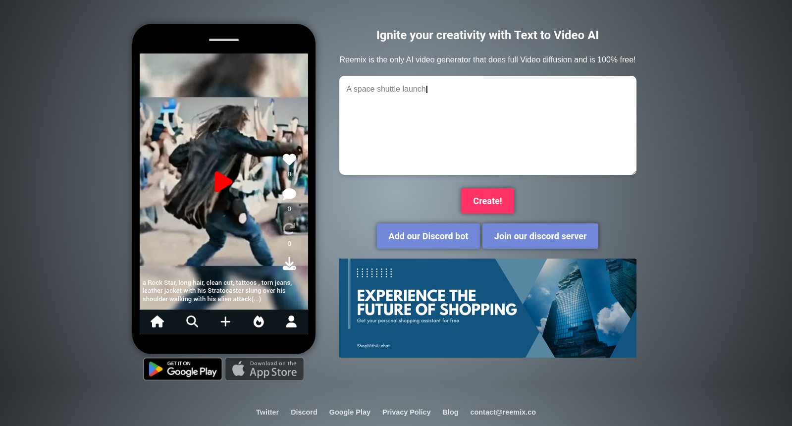 AI-Powered Text-to-Video Generator App | Transform Text into Video | reemix.co