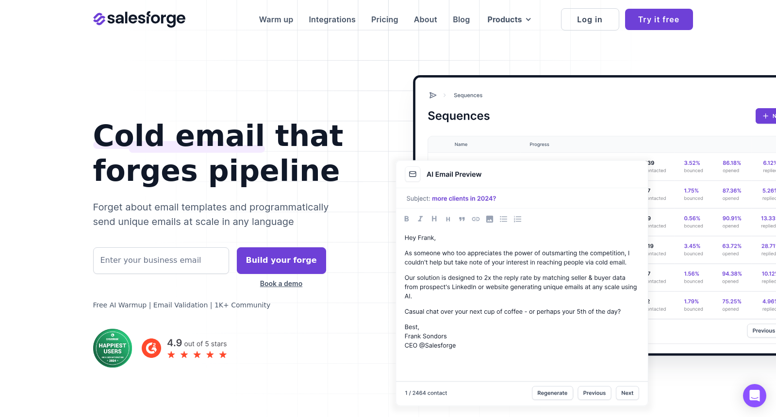 Salesforge | 10x Pipeline | Programmatic Cold Email