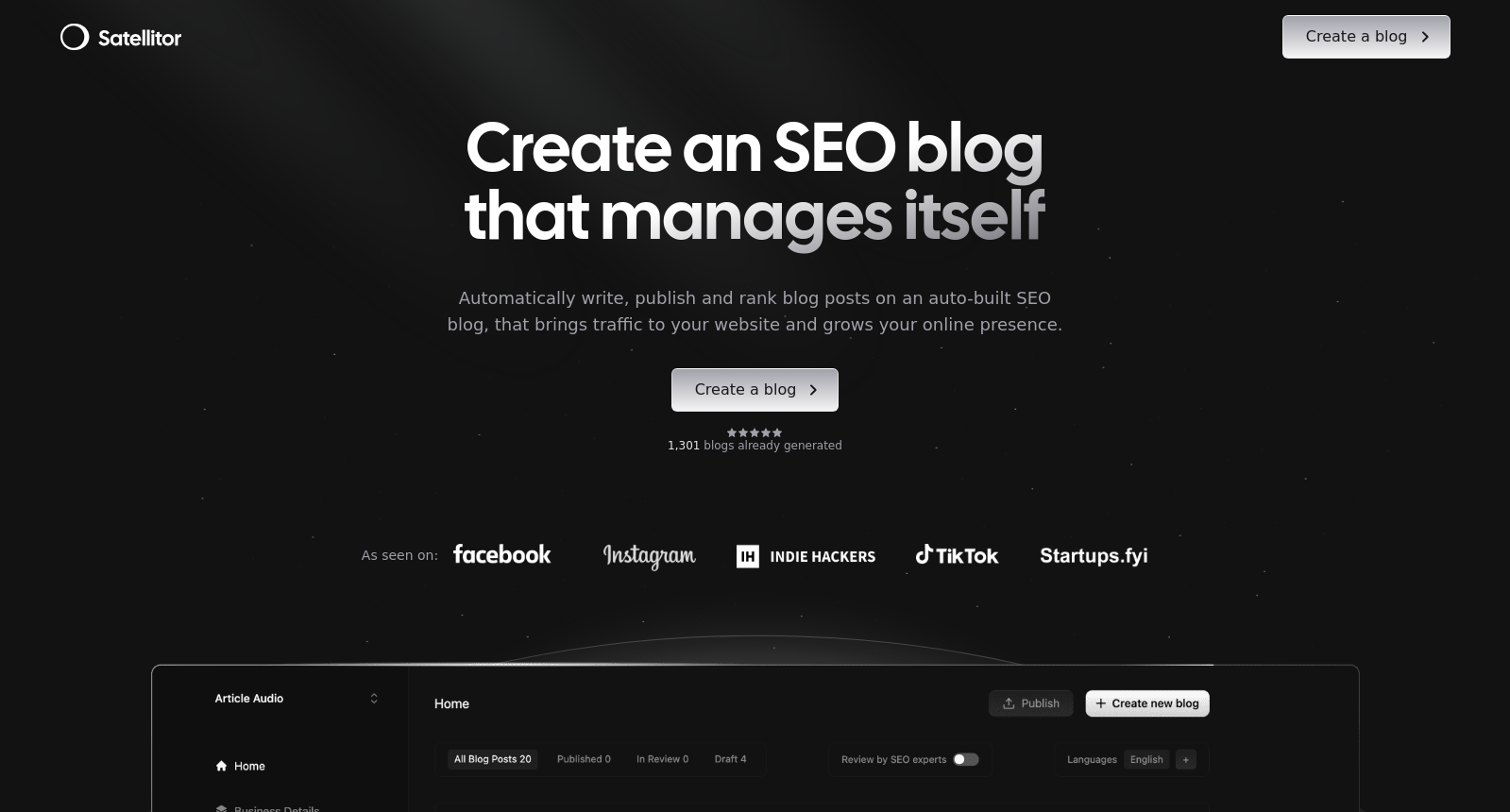 Launch SEO blogs on autopilot, that bring traffic