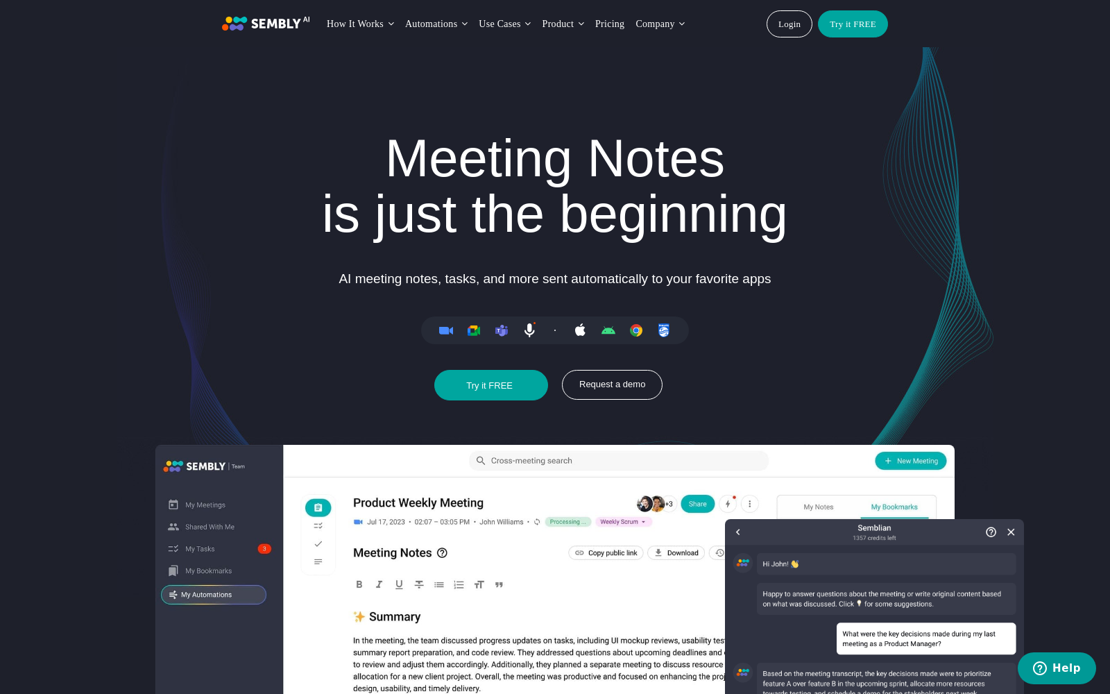 Meeting Notes is just the beginning - Sembly AI