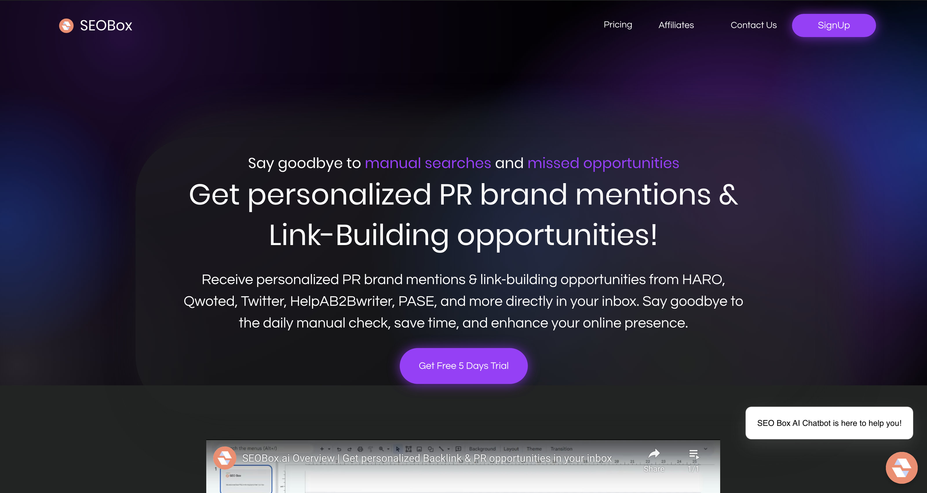 SEO Box | Save time with HARO Link Building & Digital PR