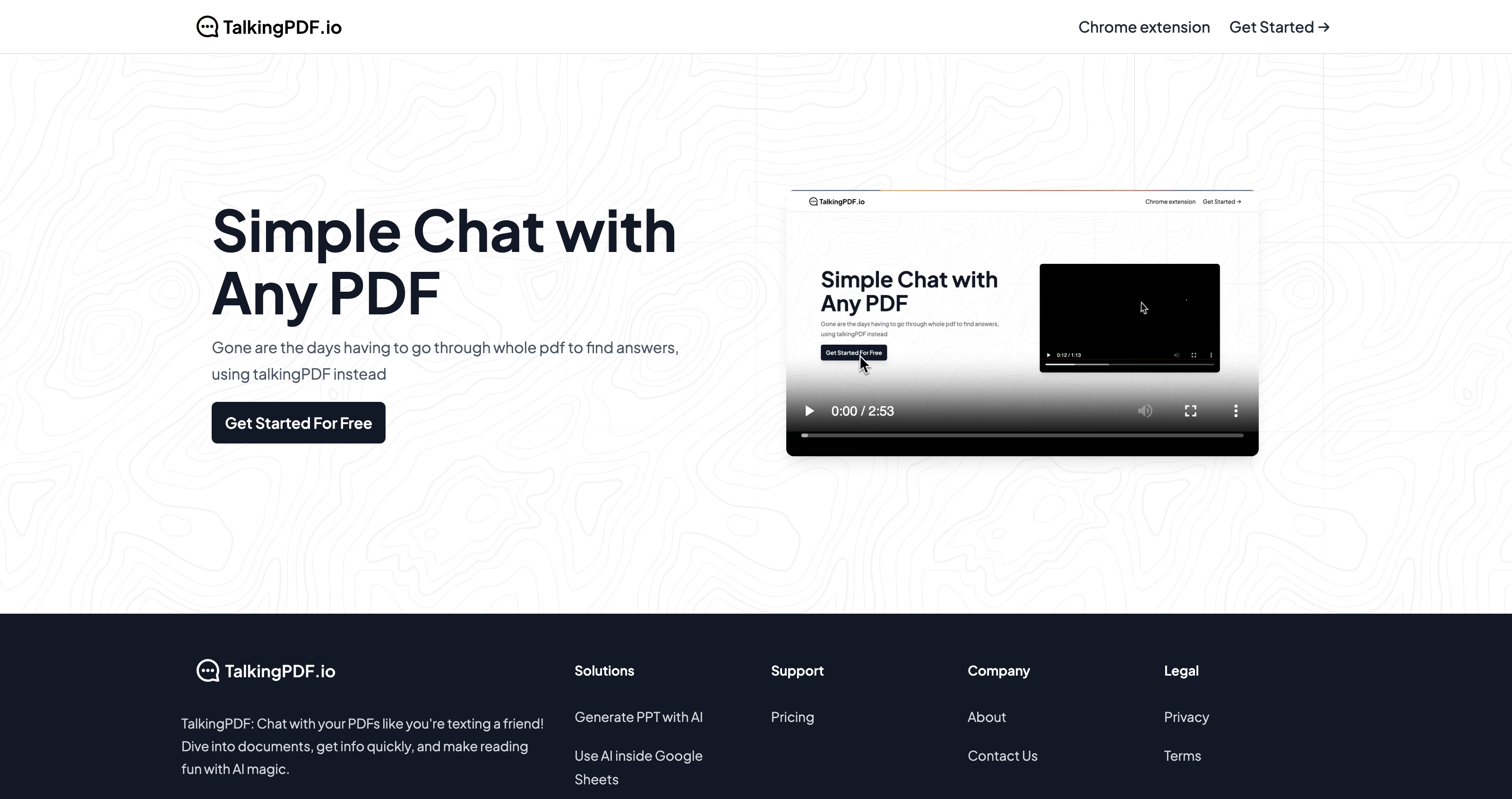 TalkingPDF.io | Chat with any PDF