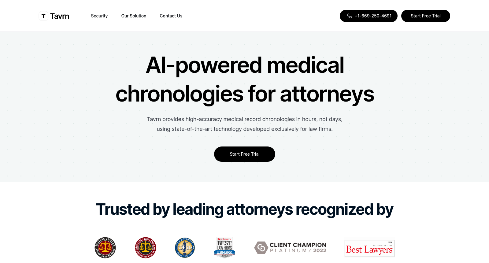 Tavrn | AI-powered medical chronologies for attorneys