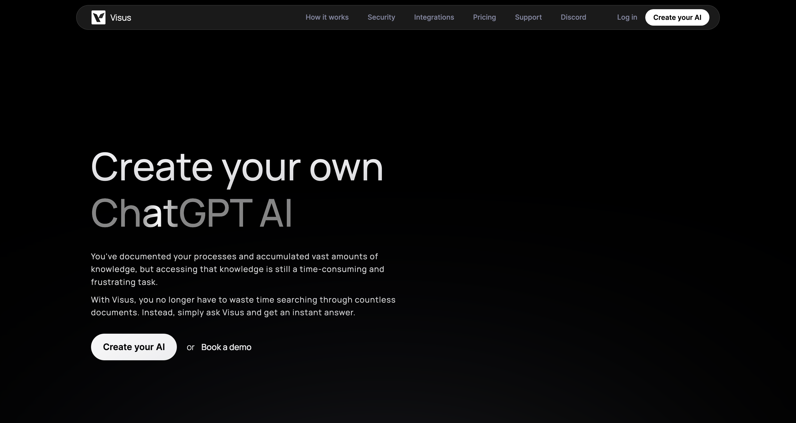 Visus - Train your own ChatGPT AI