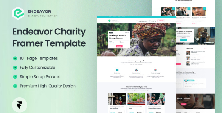 Endeavor Charity Framer Template