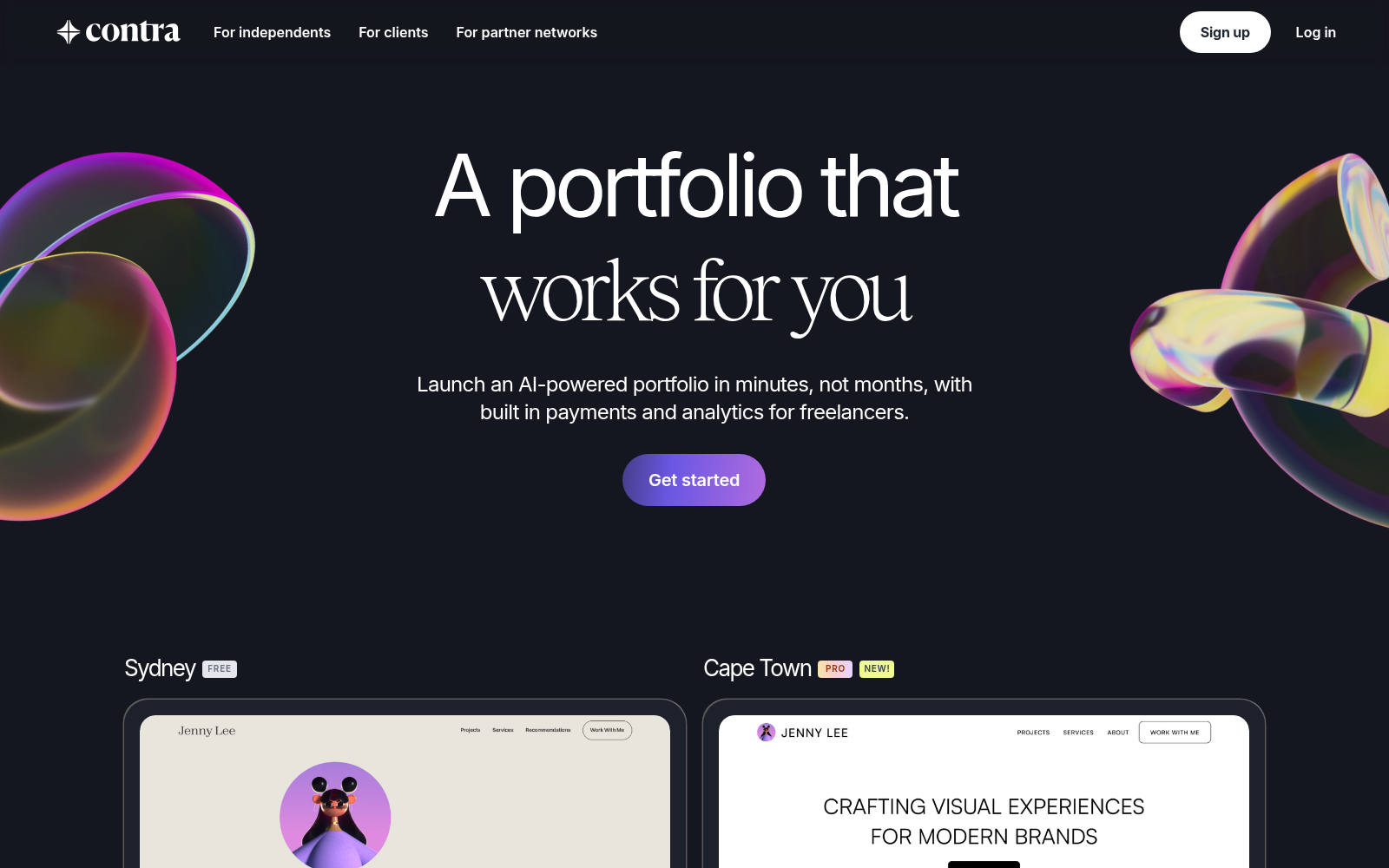 Freelancer & Professional Portfolio Templates Online